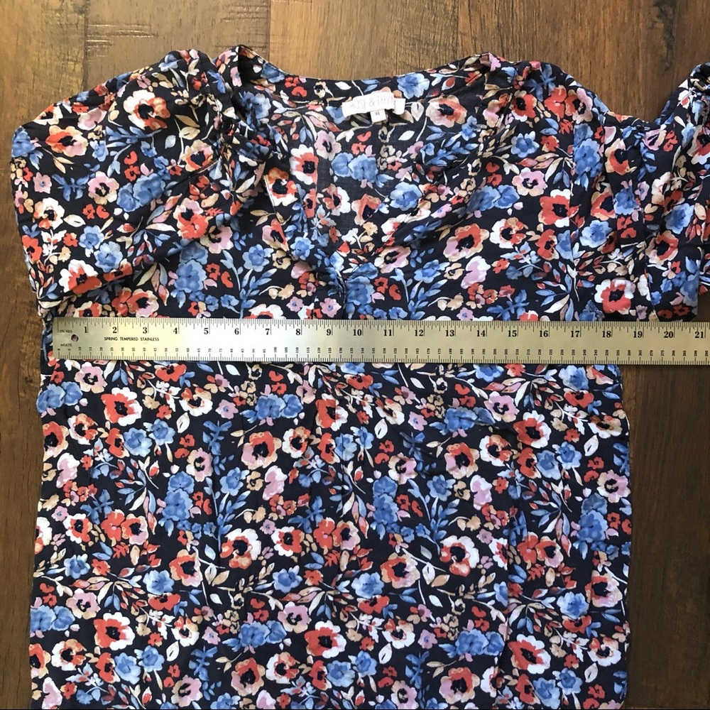 ROSE & THYME floral print top, size XL - Picture 4 of 7